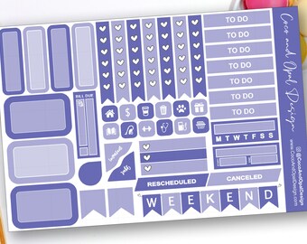 Indigo Functional Planner Sticker Sheet