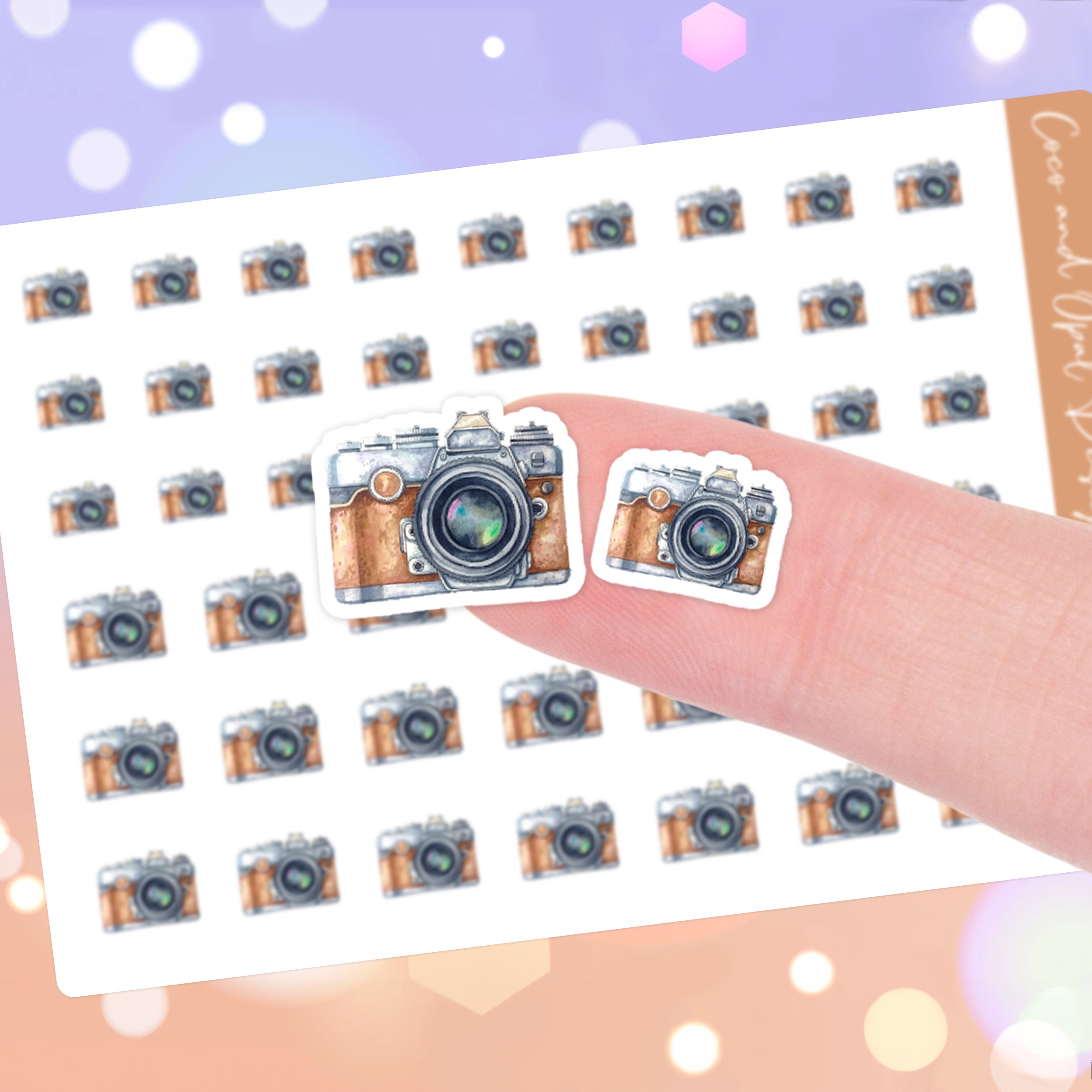 Wailozco 240 PC Cute Retro Camera Business Stickers,Funny Small
