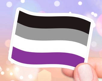 Asexual Pride Flag Die Cut Sticker