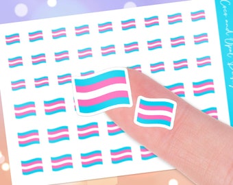 Transgender Flag Stickers in Small and Large Sizes