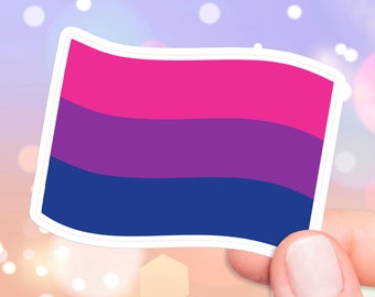 Bisexual Pride Flag Die Cut Sticker