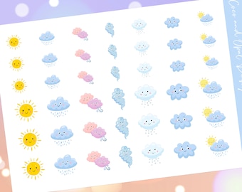 Weather Functional Planner Stickers in Small and Medium Sizes