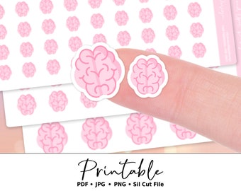 Printable Brain Planner Stickers