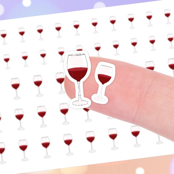 Wine Glass Stickers Etsy