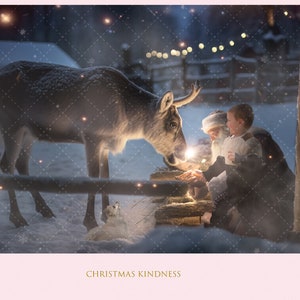 Christmas Backdrop, Christmas Overlay, Christmas Digital Image, Christmas, rooftop Backdrop, reindeer Backdrop, Photoshop