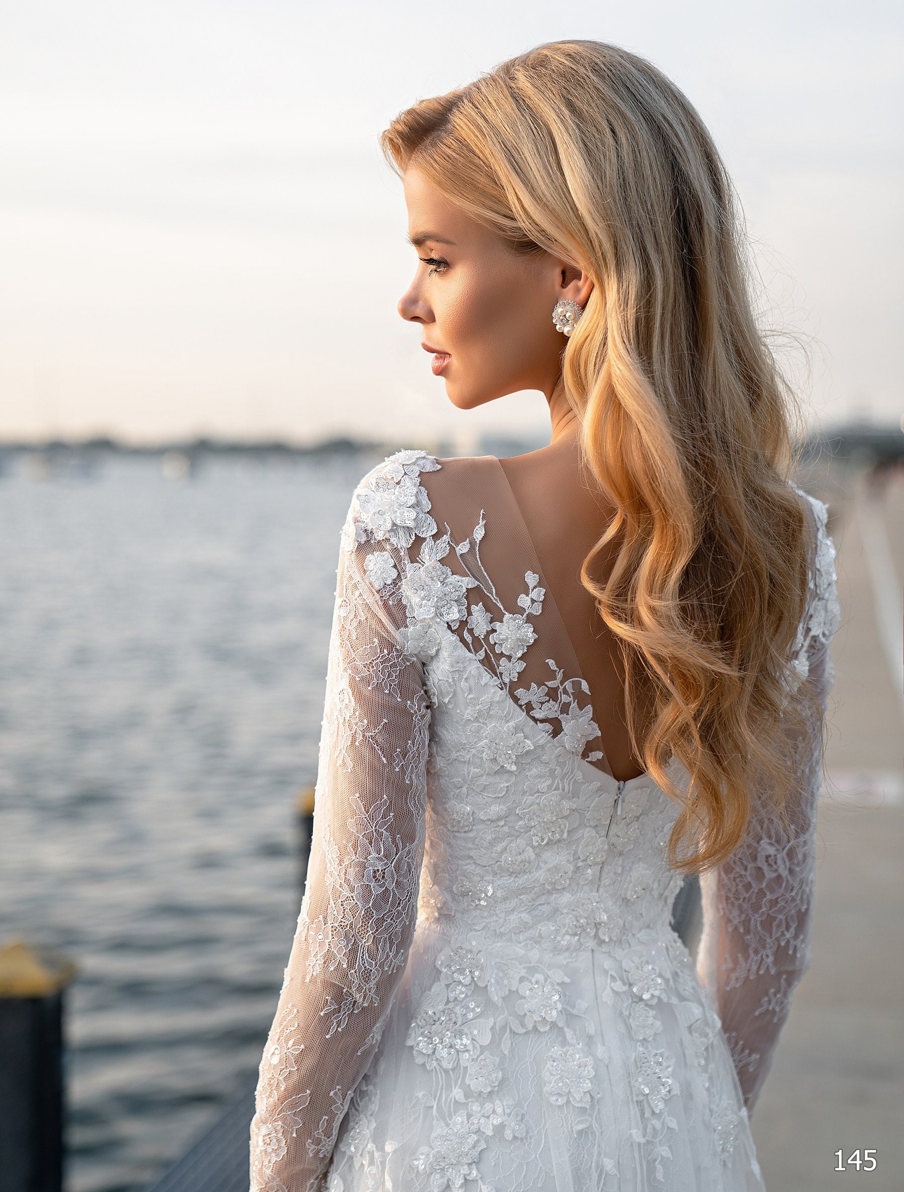 Sample A-line Wedding Dress 145 Long Sleeves Wedding Dress - Etsy
