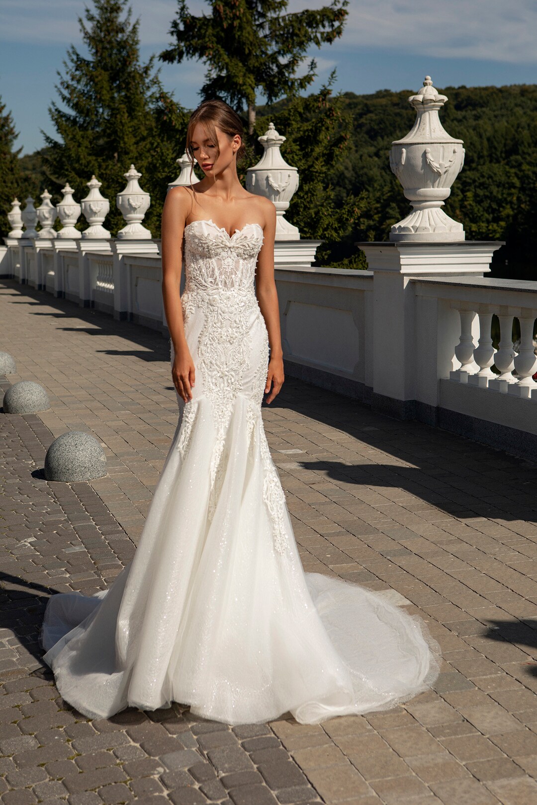 Mermaid wedding dress Adelain, Sleeveless wedding dress