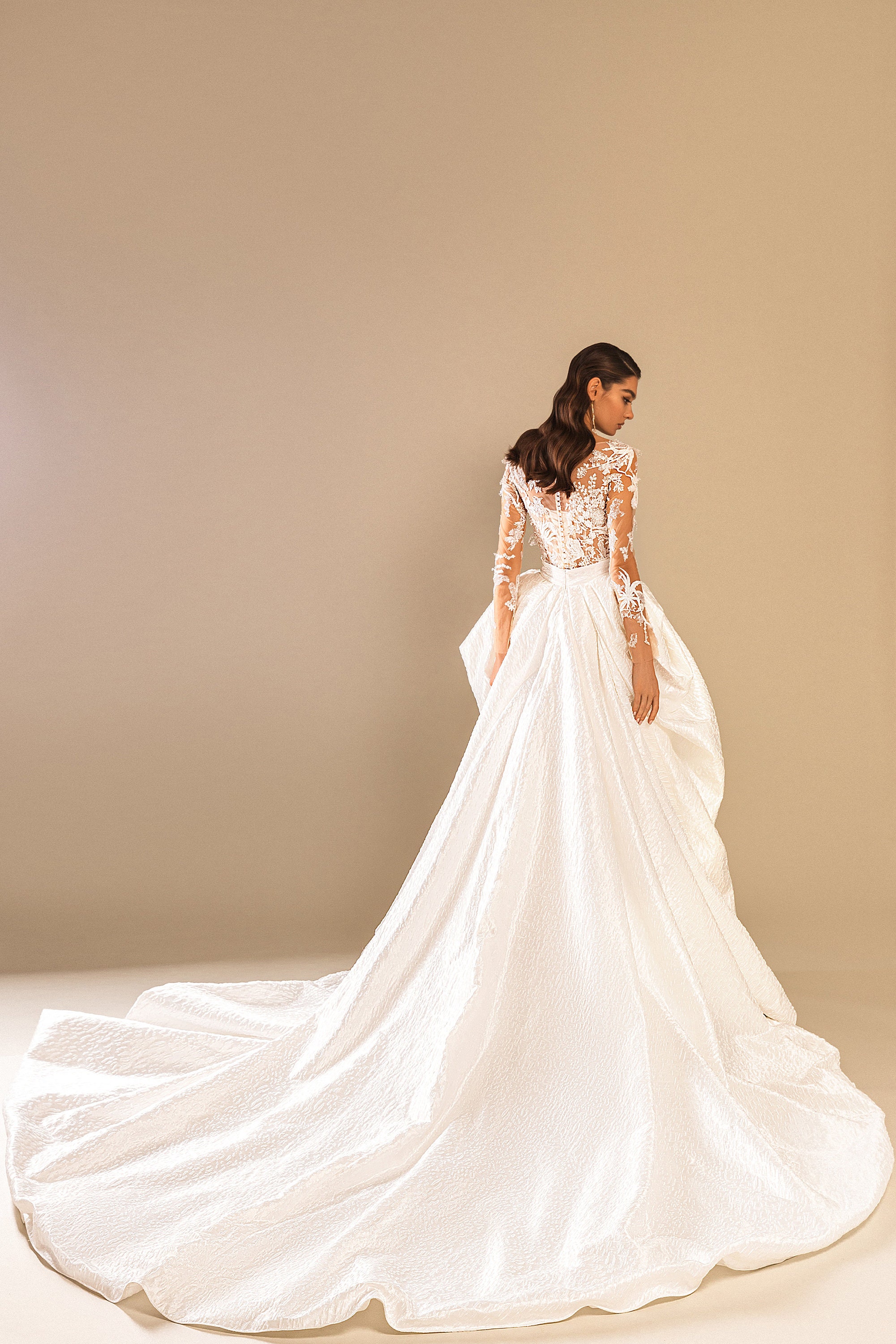 Sheath Wedding Dress Estella Cathedral Wedding Dress Ivory - Etsy