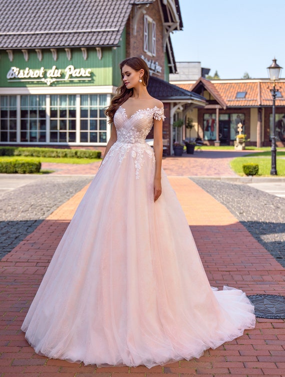 A-Linie Brautkleid ROSA Brautkleid Spitze Brautkleid weißes - Etsy Schweiz