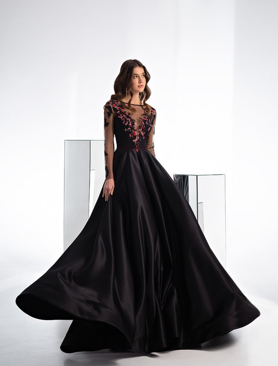 a line evening dress