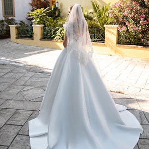 Ball Gown Wedding Dress 617 V-neck Wedding Dress Short - Etsy