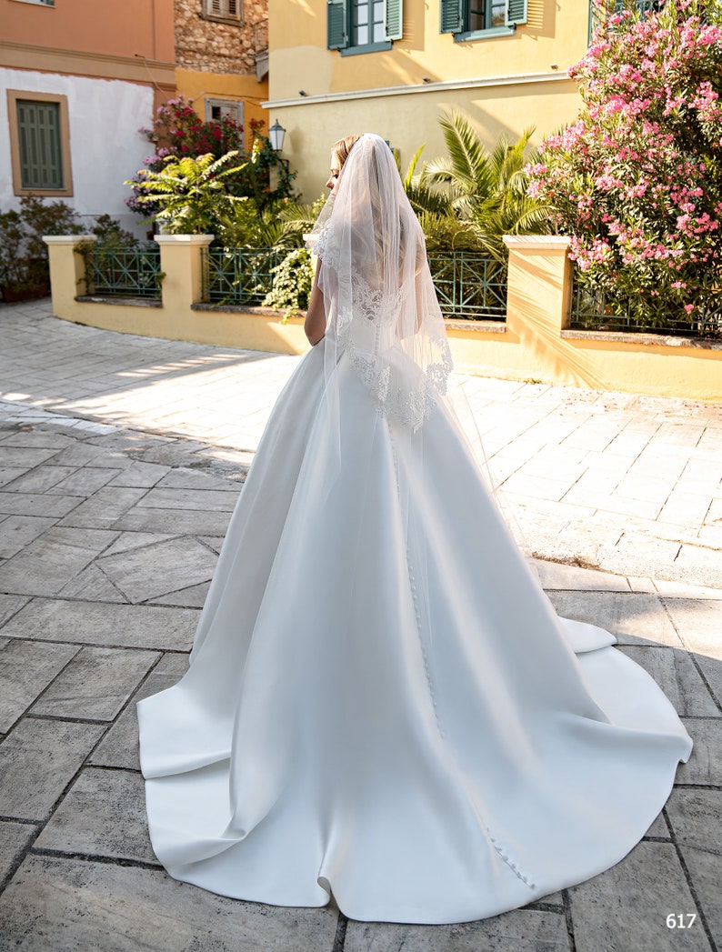 Ball Gown Wedding Dress 617 V-neck Wedding Dress Short - Etsy