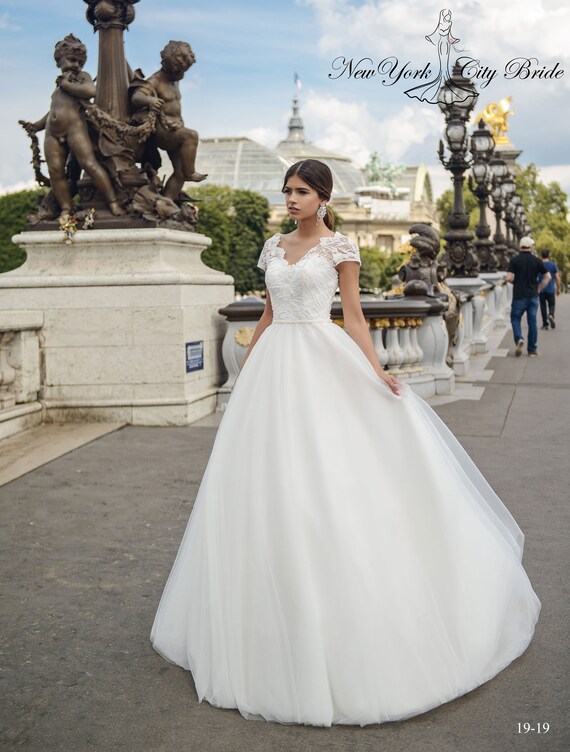princess type wedding gown