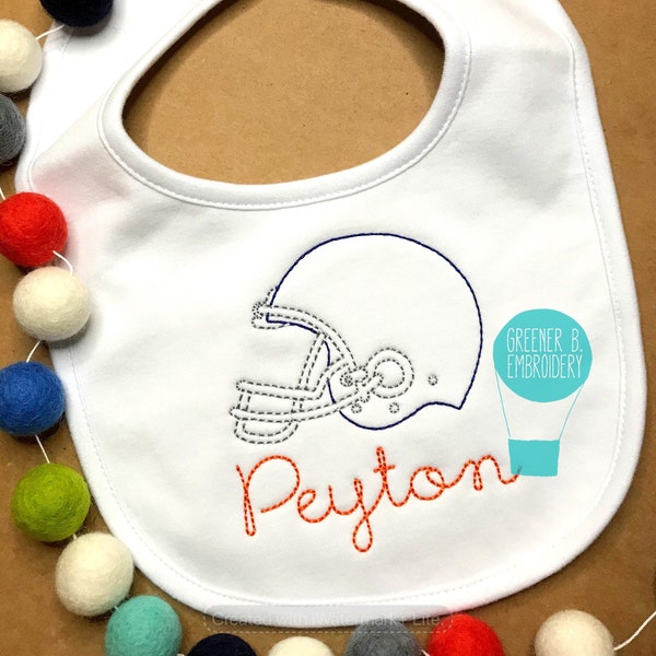 Football Baby Bib Etsy