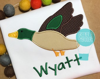 Duck Shirt / Duck Applique Shirt / Hunting Shirt / Duck Hunting Shirt / Duck Hunting Applique / Hunting Outfit / Mallard Duck / boy duck