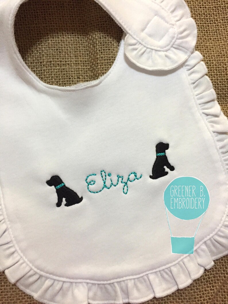 Baby Personalized Bib / Personalized Doggie Bib / Baby Dog Bib Etsy
