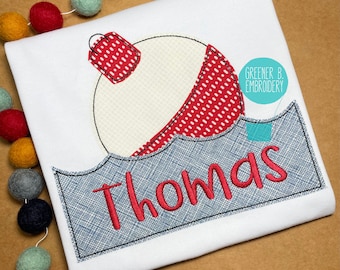 Fishing Applique Shirt / Fishing Bobber / Summer Shirt / Fish Applique Embroidery / Lake Shirt / Fishing Birthday Party / Boy Fishing Shirt
