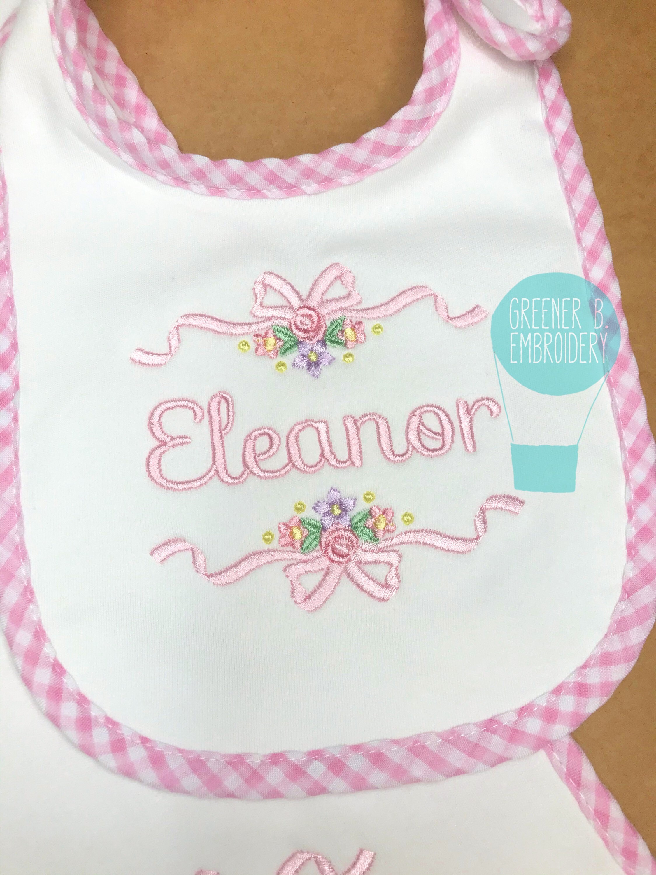 Monogrammed Bib and Burp Cloth Set / Girl Personalized Burp Etsy