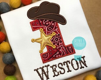 Cowboy Birthday Shirt / Western Birthday Shirt / Cowgirl Birthday Shirt / First Birthday Shirt / 1st Birthday / Birthday Outfit