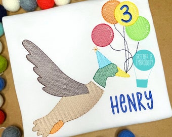 Personalized Duck Birthday Shirt / Lucky Duck Birthday Shirt / Hunting Birthday / First 1st Birthday Shirt / Boy Duck Balloon Shirt