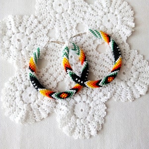 Native American Indian Bead Necklace Ethnic Thin Rope Green Boho Bead ...