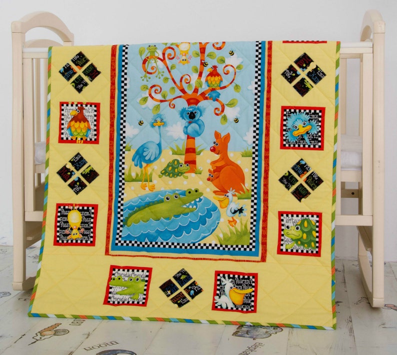 Australia Animal Baby Shower Gift Idea Baby Blanket Baby Gift Etsy