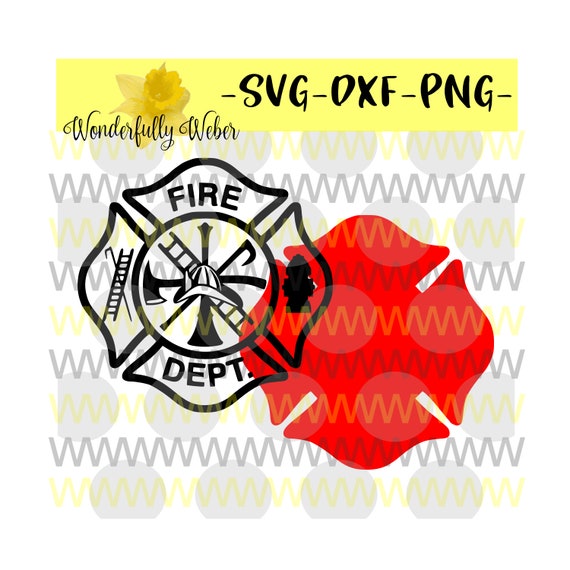 Download Maltese Cross Firefighter Shield With Shadow Background Svg Cut File For Cricut And Silhouette Digital Download