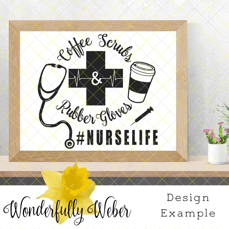 Download Coffee Scrubs and Rubber Gloves SVG Cut file for Cricut and | Etsy