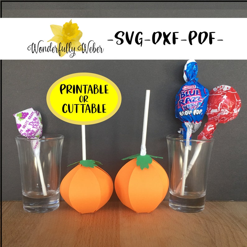 Download Pumpkin Lollipop Holder Layered 3d SVG Cut file for Cricut ...