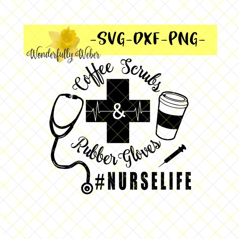 Download Coffee Scrubs and Rubber Gloves SVG Cut file for Cricut ...