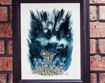 Bloodborne Inked 2018 Prints-Wrath of the Kosmos, Made to Order Prints, Gamer's Wall Decor, Bloodborne Wall Decor