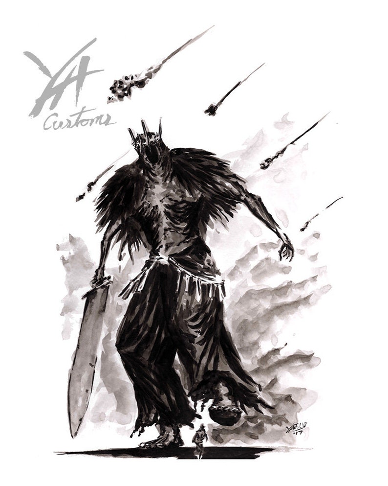 DarkSouls 2 Inked-Giant Lord made to order print videogame decor gamer gifts for him