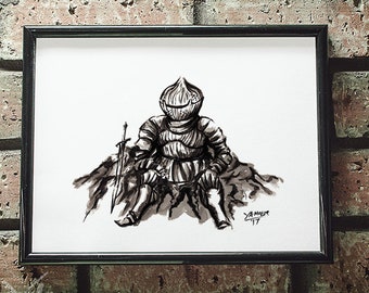 Made to Order-Onion, DarkSouls Inked Prints, DarkSouls Game Prints, videogame decor, gamer gifts for him