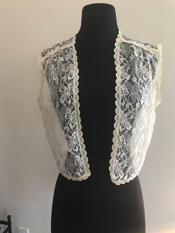 Vintage Sheer cropped vest