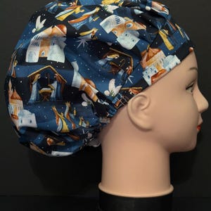 Hantrom Nurse Hat,Baseball Cap,Scrub Cap With Buttons Bouffant Print Hat With Sweatband For Womens And Mens,Scrub Caps,Surgical Caps,Hats For Men,White - View #2