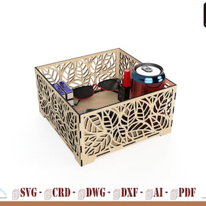 Tray for laser cutting, Table tray, Party decoration, Decoration with flowers, Vectors for laser cutting, Home decoration