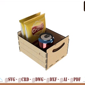 Stackable laser cutting box, storage box, wooden box, laser cutting files, laser cutting patterns and templates