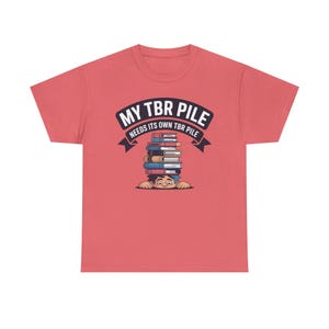 Book Lover Shirt | My Pile Needs Its Own Pile, Bibliophile Tee image 7