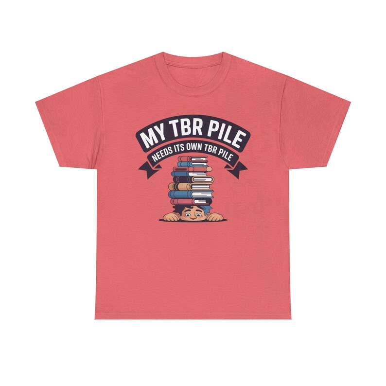 Book Lover Shirt | My Pile Needs Its Own Pile, Bibliophile Tee image 7