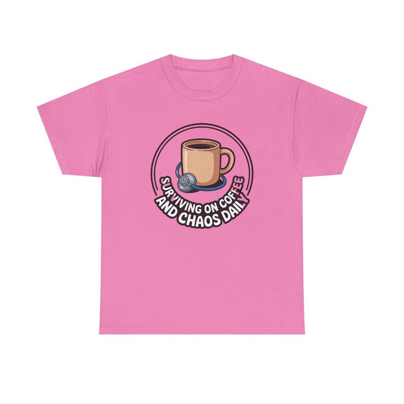 Nurse Mothers Day Shirt | Surviving on Coffee and Chaos Daily | Funny Nurse Mom Gift Tee image 10