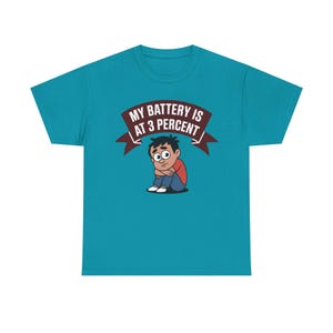 Introvert Humor Shirt: My Battery Is At 3 Percent, Social Anxiety Tee image 8