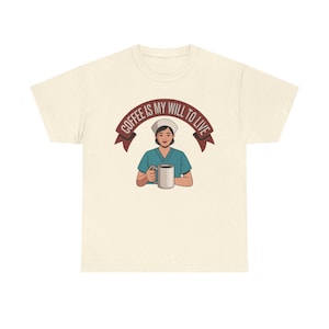 Nurse Burnout Coffee Shirt | Healthcare Worker Survival Tee image 3