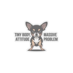 Chemise chihuahua, petit corps, t-shirt à problèmes d'attitude massive image 11