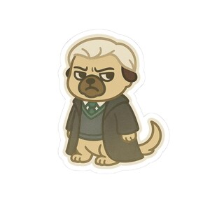 mignon personnage de carlin autocollant | Cadeau pour amoureux des chiens, sticker pour ordinateur portable, article pour animal de compagnie, art mignon pour animal de compagnie, idée cadeau amusante