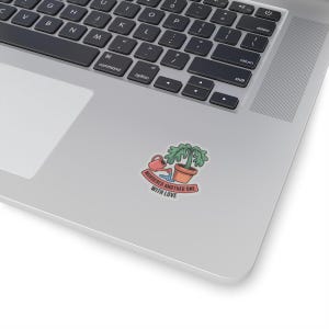 Adesivo per genitori di piante / Umorizzato un altro con amore: annaffiature eccessive - Umorismo / Borraccia per laptop - Regalo immagine 3