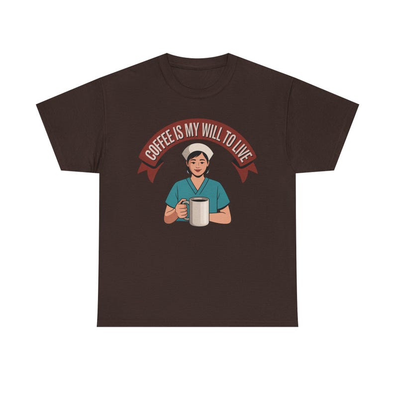 Nurse Burnout Coffee Shirt | Healthcare Worker Survival Tee image 2