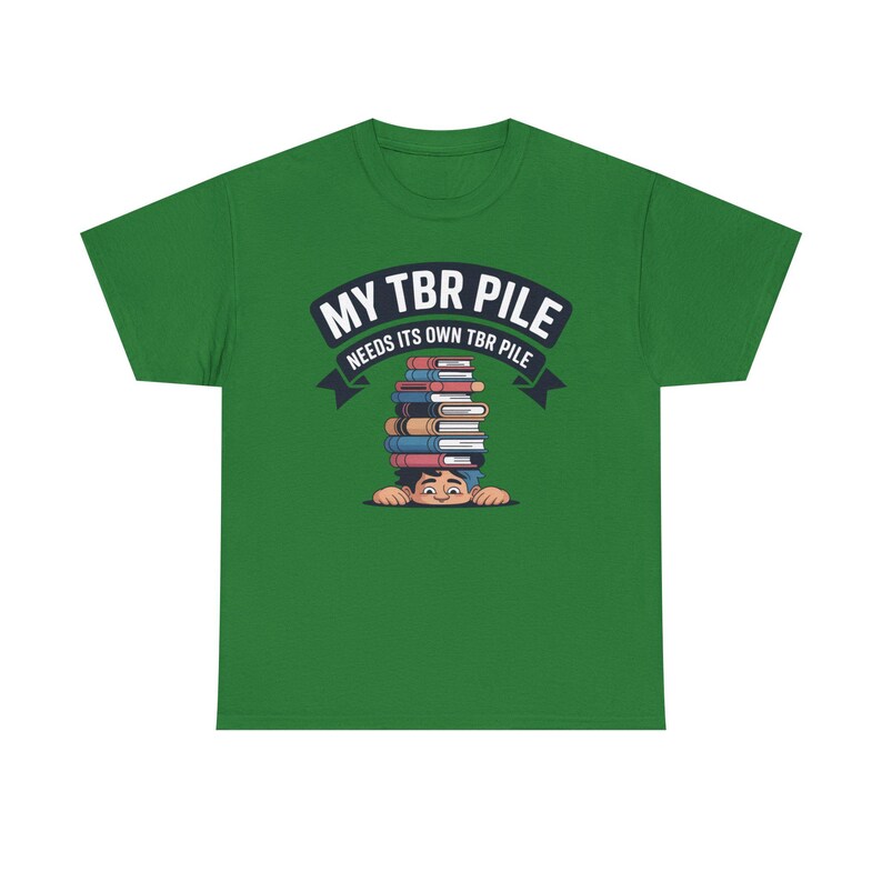 Book Lover Shirt | My Pile Needs Its Own Pile, Bibliophile Tee image 5