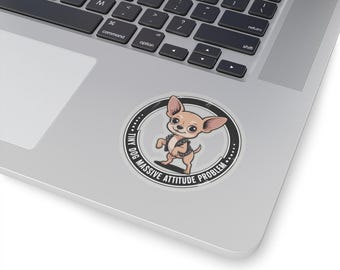 Chihuahua Sticker: Tiny Dog, Massive Attitude Problem – Laptop Decal