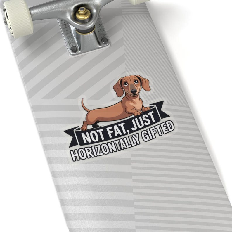 Dachshund "Not Fat Just Horizontally Gifted" Sticker | Wiener Dog Humor image 20