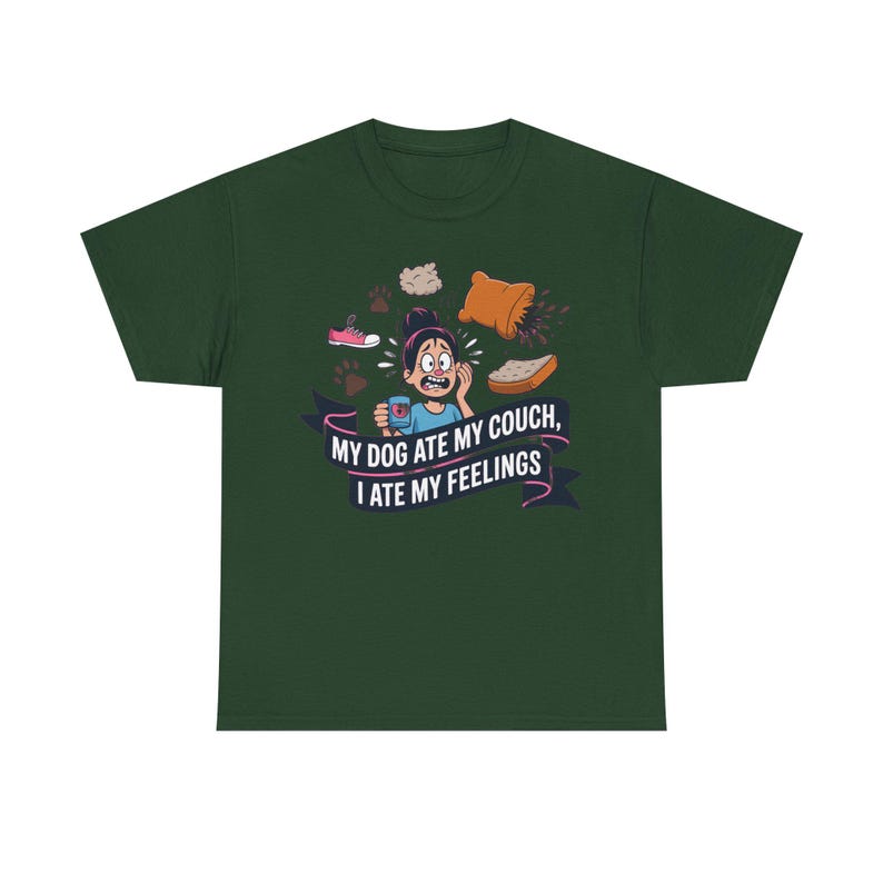 Dog Mom Shirt: Dog Ate My Couch Destructive Pet Humor Gift image 5